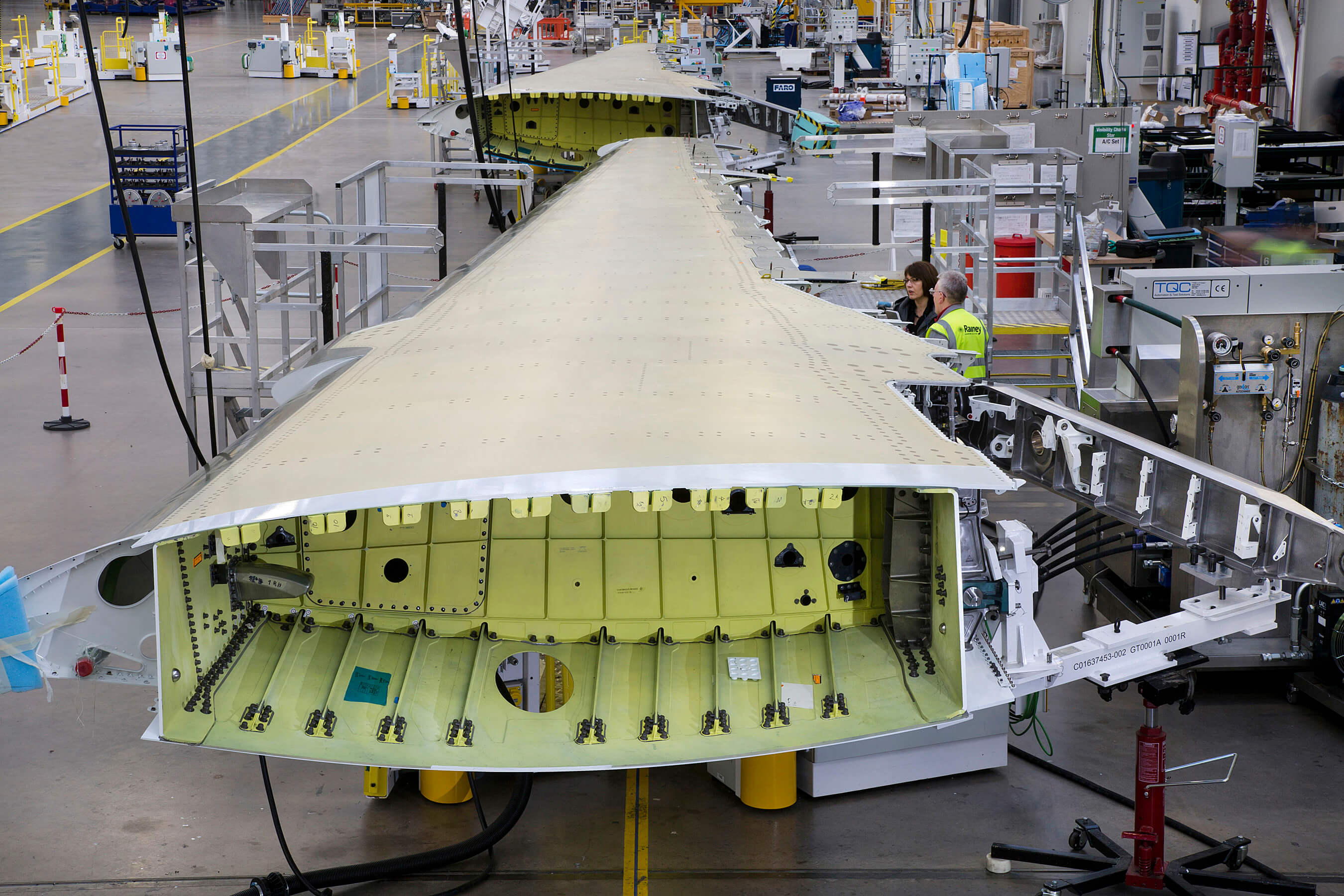 The MacRobert Award winning Bombardiers' resin infused advanced composite aircraft wing reduces fuel burn and waste during manufacture