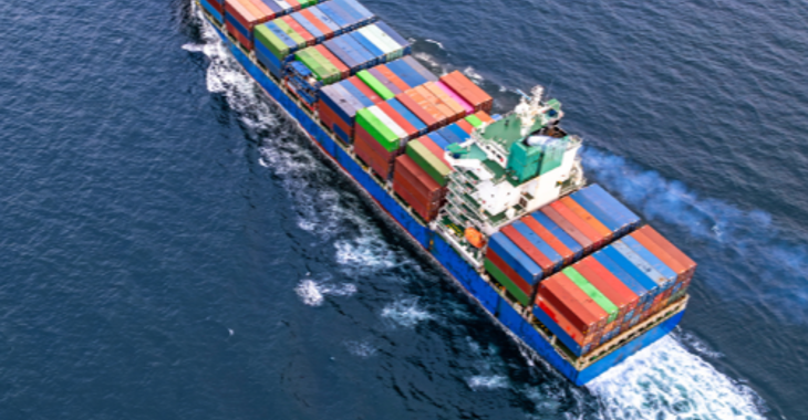 Container Ship At Sea 500X450