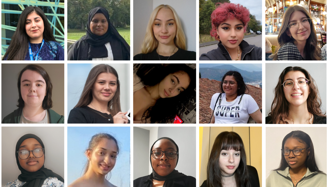 A collage of 15 of the Amazon Future Engineers bursary recipients announced in November 2022