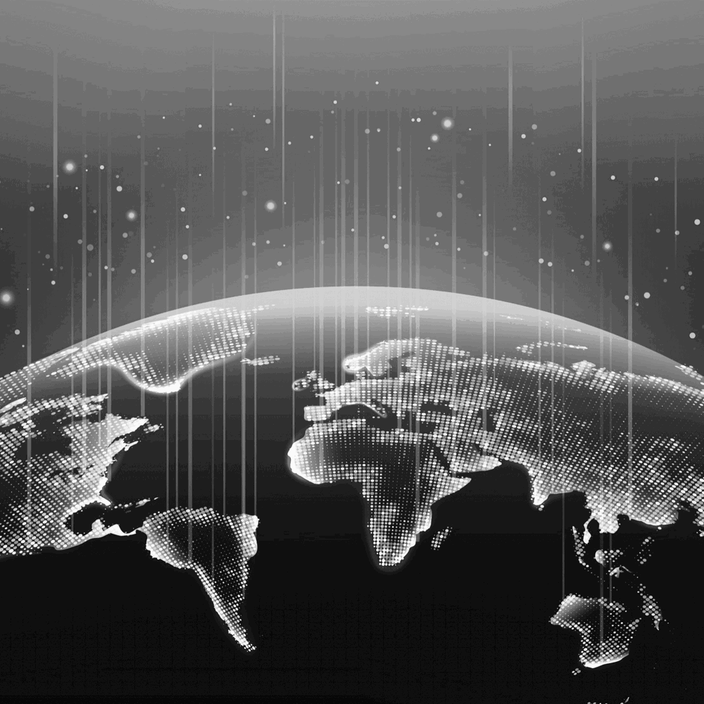 Graphic Earth With Visual Traces