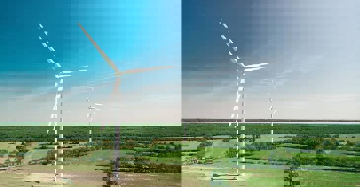 Wind turbines in countryside