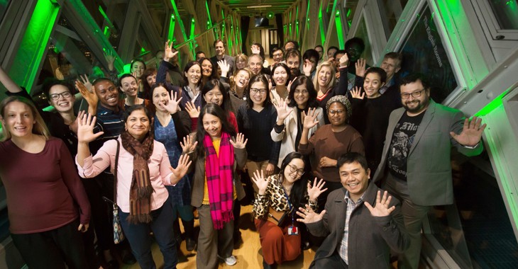 Group photo of participants at a Frontiers event.