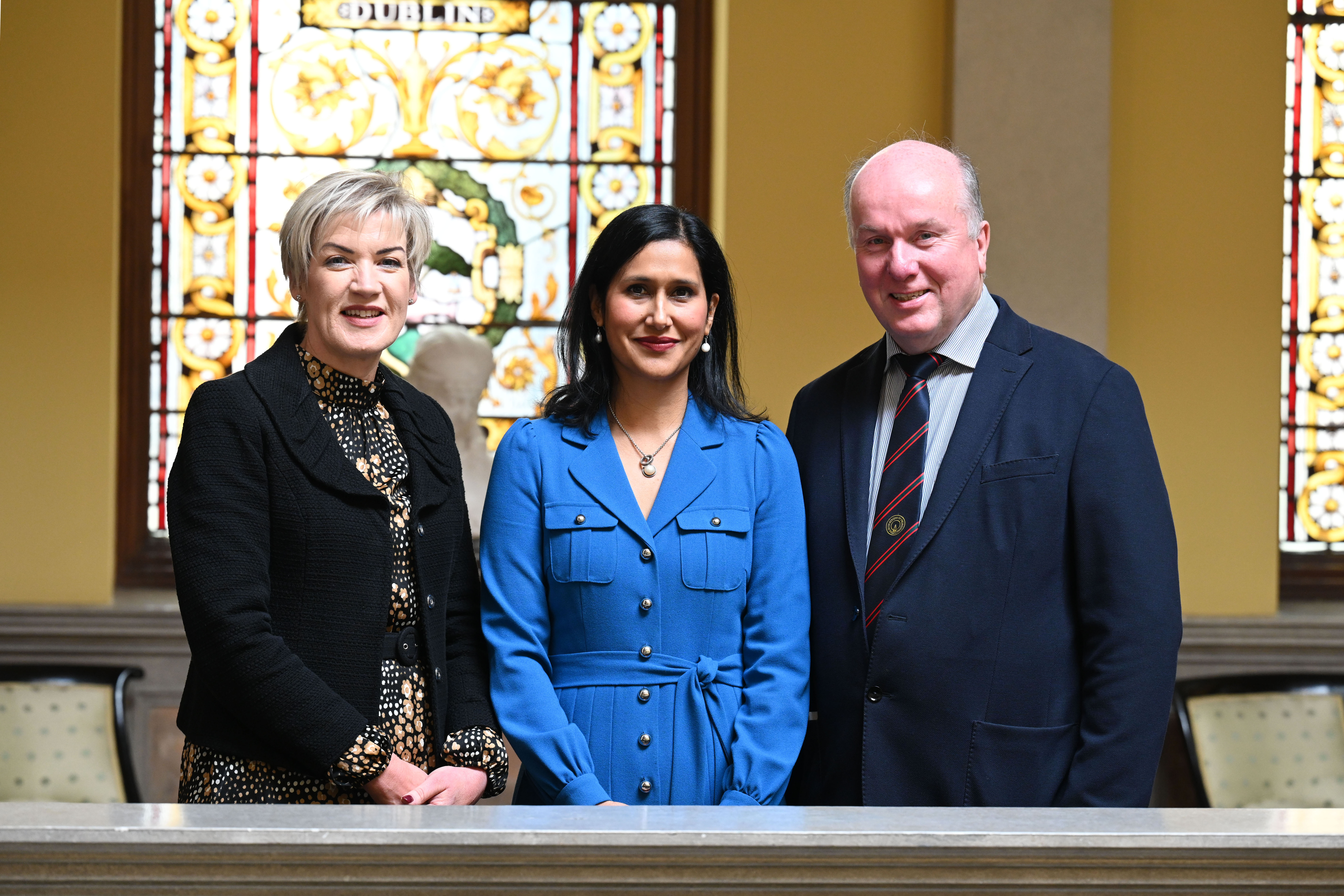 Dr Hayaatun Sillem CBE, CEO, Royal Academy of Engineering, Seamus McKeague FIAE, President, Irish Academy of Engineering, Margaret Hearty, CEO InterTradeIreland, credit Michael Cooper