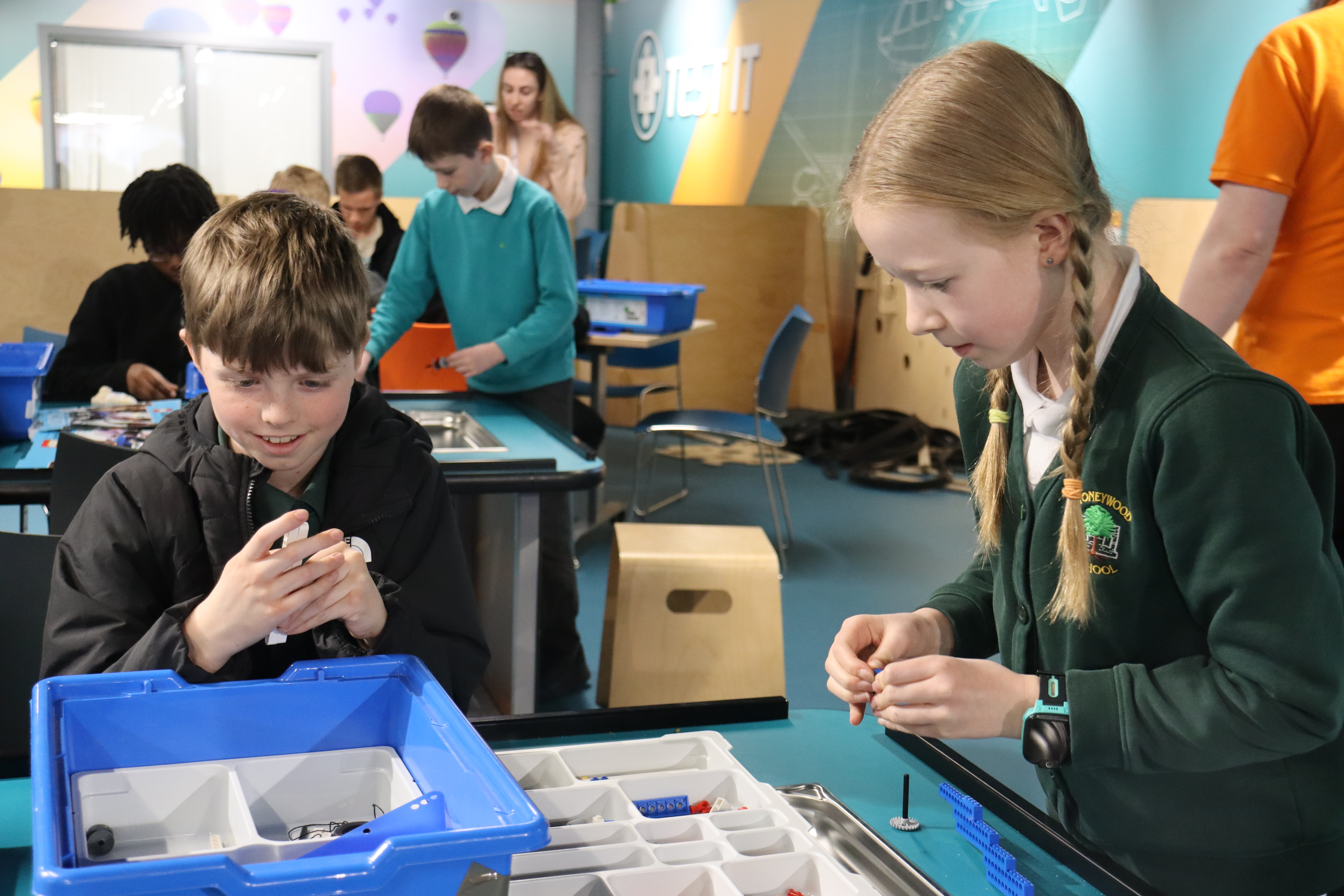 Attendees try out the activities on offer at Aberdeen Science Centre at the launch of This is Engineering: Schools – Scotland.