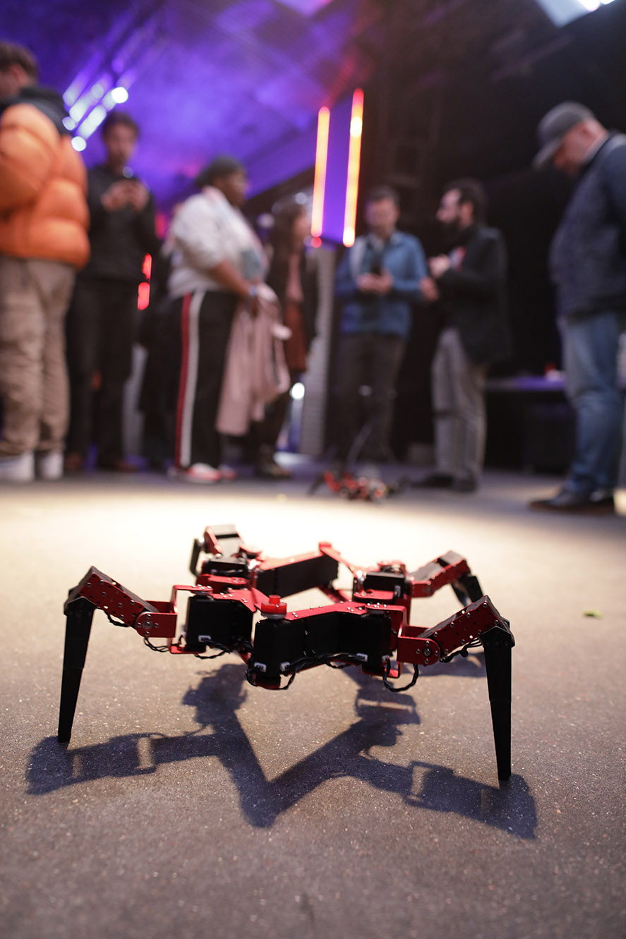 Origaker robots from King's College London transform in front of guests